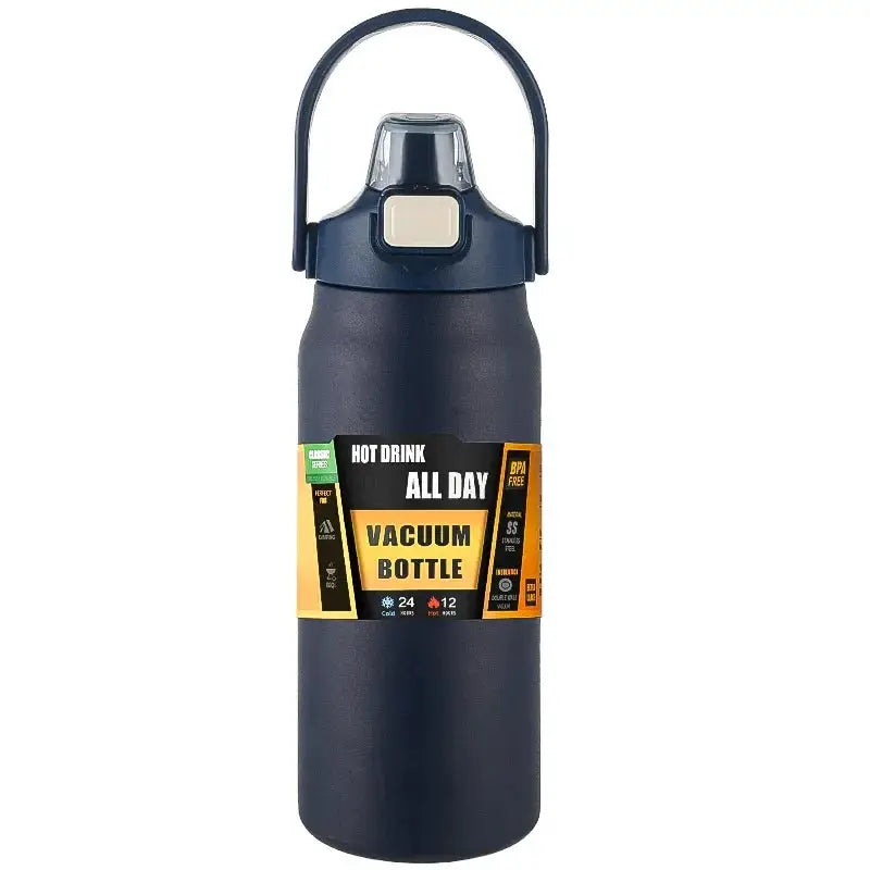 Outdoor Stainless Steel Vacuum Insulated Thermos Mug With Straw