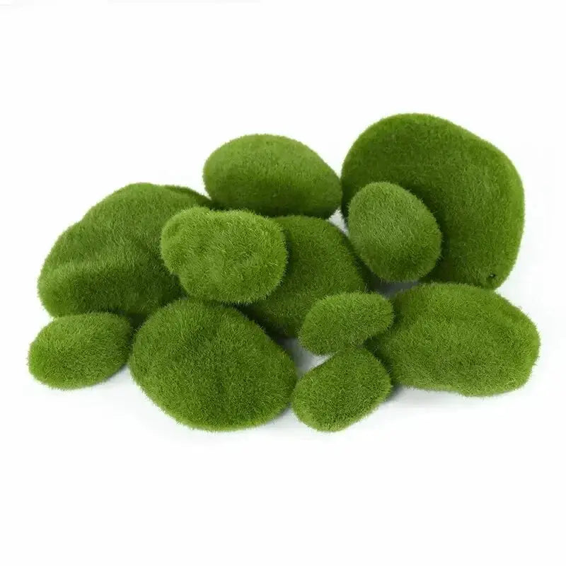 10Pcs Simulation Moss Stone Set Artificial Moss Rocks For Home Garden Decor Flower Pot Creative Crafts