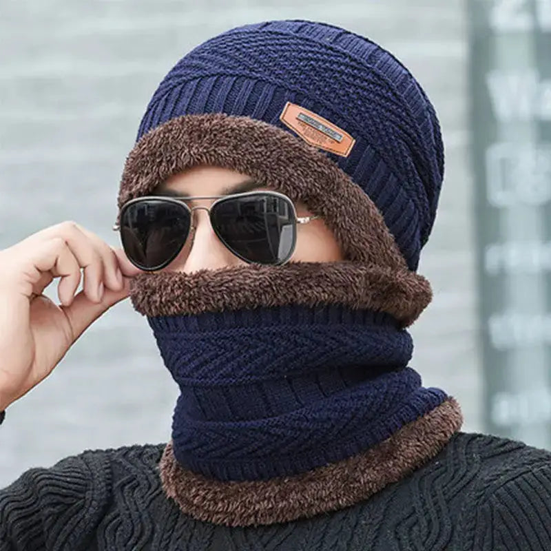 ArcticGuard Thermal Plush Hat Hood Scarf Mask Women Windproof Thick Design Outdoor Riding Gear