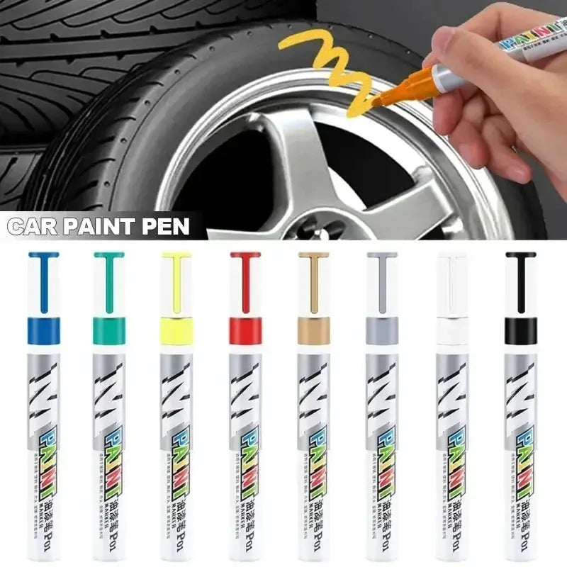 Car Paint Scratch Repair Brush Pen Waterproof Marker For Auto Finishes Minor Scratches Black White Red Silver
