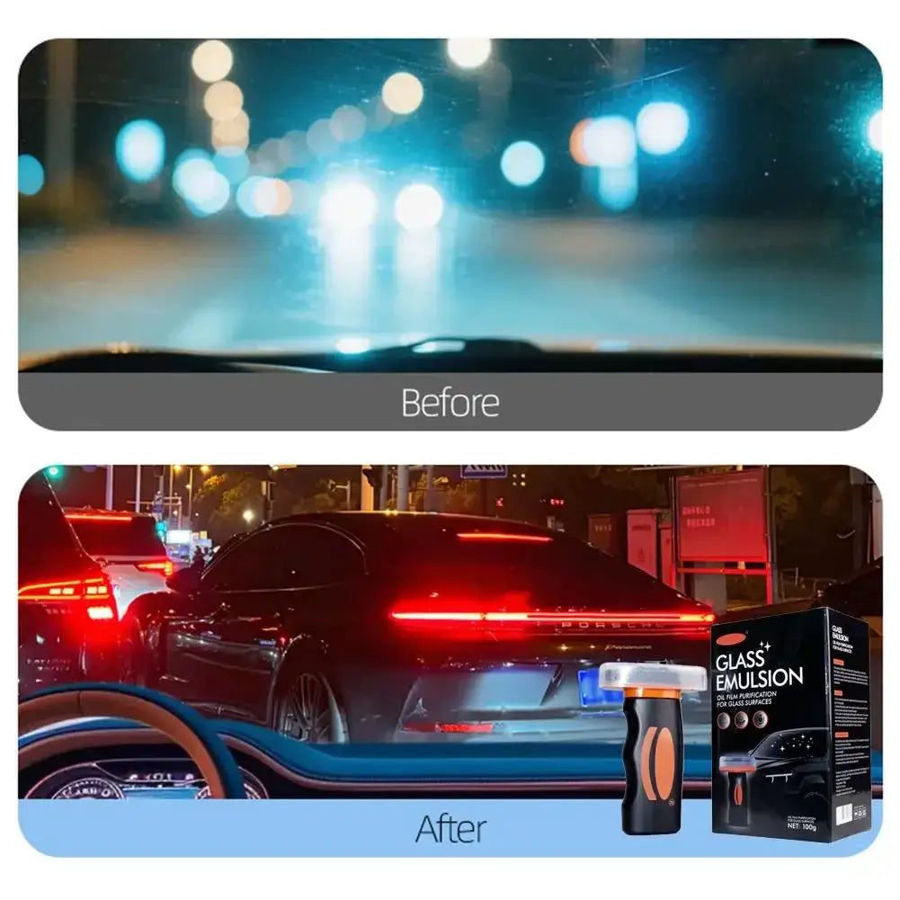 Simples Market windshield glass cleaner, 100g water-repellent hydrophobic formula; 2 items: bottle and box