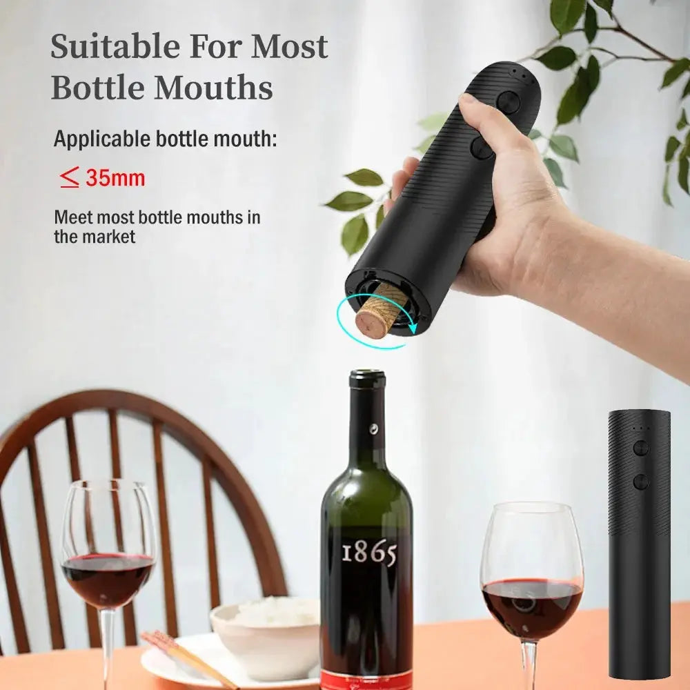 Xiangyanghua Electric Wine Bottle Opener Automatic Corkscrew Rechargeable Red Wine Opener One Click Button Kitchen Tool