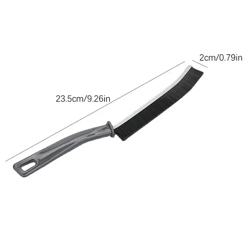 Grout gap cleaning brush by Simples Market, hard black bristles, 23.5 cm long