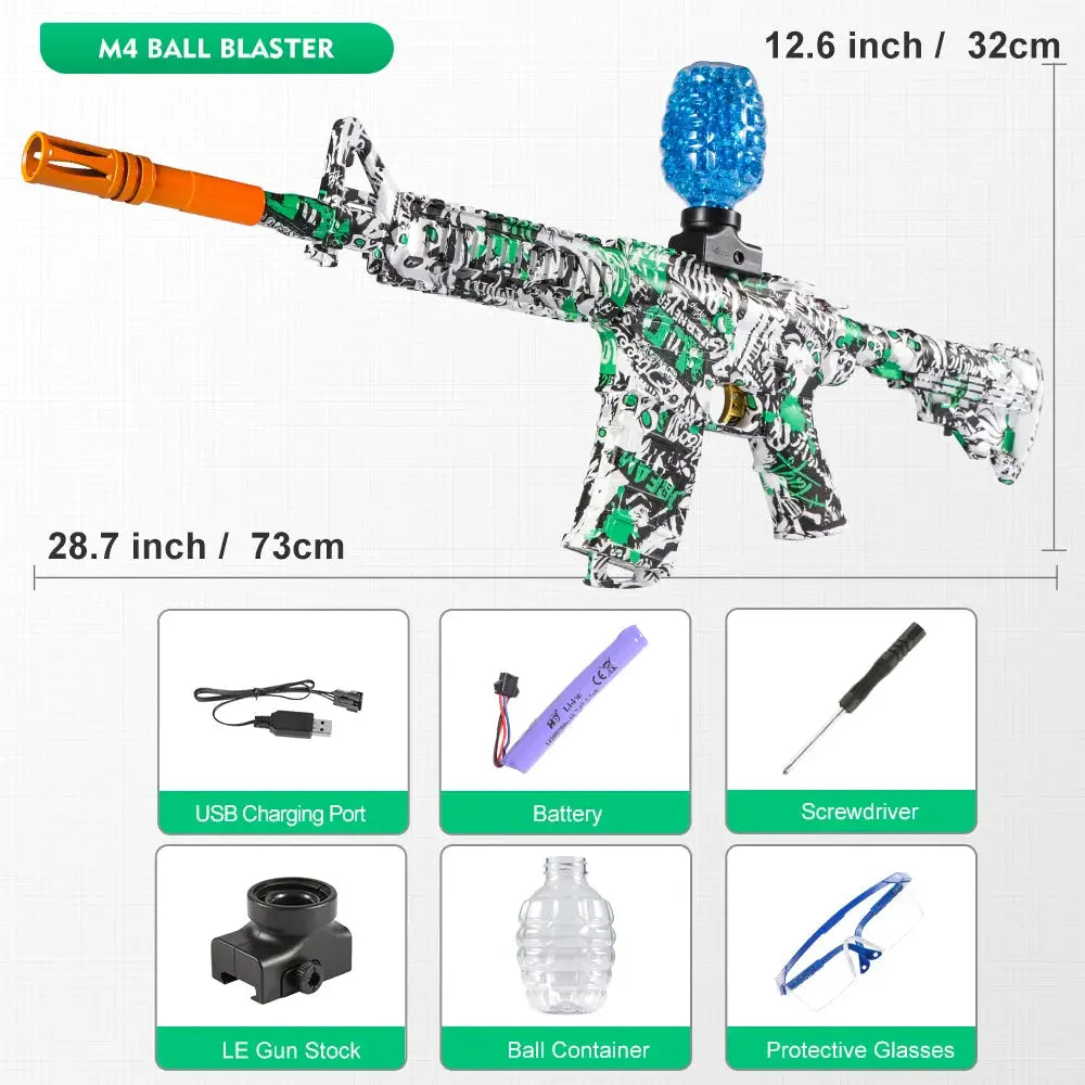 M416 Electric Blaster Gun Set High Precision Shooting Toy For Outdoor Play And Birthday Gift Ages 14 And Up
