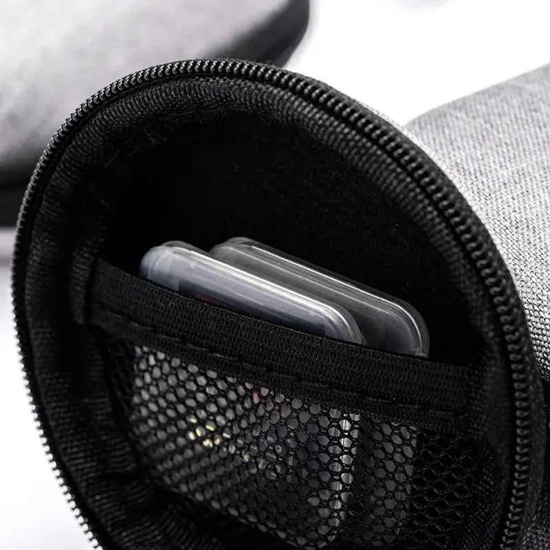 GuardianCase Shockproof Headphone Case Ultra Portable Protection For Earphones Memory Cards And USB Cables Leather Finish