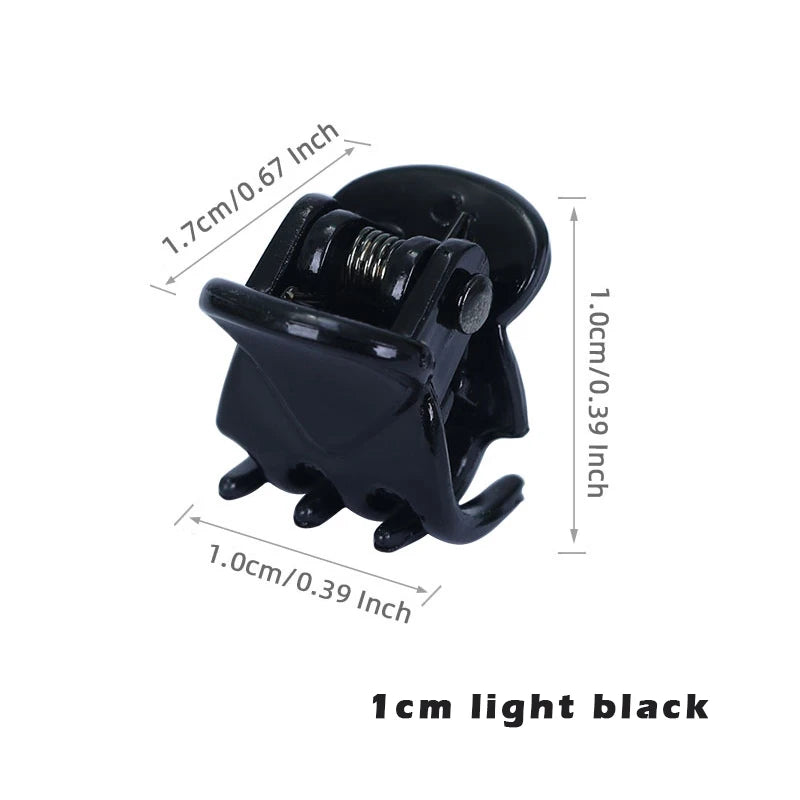 NovaHair Small Hair Claw Clips 1.5cm Assorted Black Brown Transparent Mini Claws For Kids And Women Secure Hold