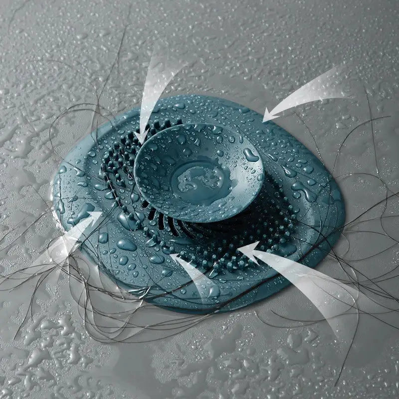 2 Pack Bathroom Hair Catcher Stopper For Shower Drain Filter TPR Floor Drain Cover Plug Kitchen Sink Strainer