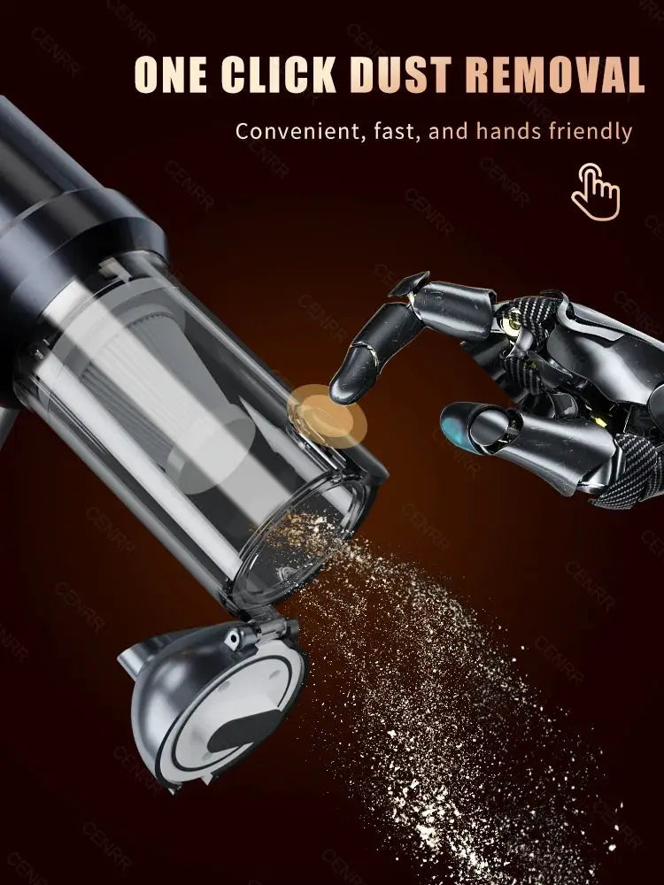 Mini car vacuum cleaner cordless portable by Simples Market with powerful suction and handheld design