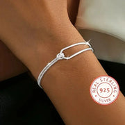 New S925 Silver Minimalist Geometric Collage Bracelet Womens Jewelry Exquisite And Elegant Gifts