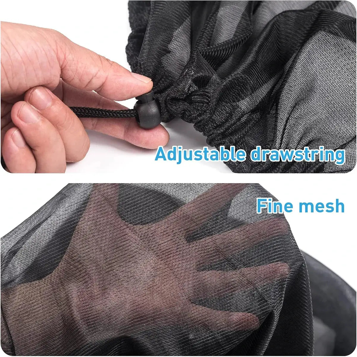 Rain Barrel Mesh Cover With Drawstring For Rainwater Collection Buckets And Tanks Debris Proof Water Net
