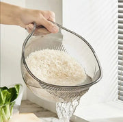 HomePro All in One Rice Rinser Bowl Drainer Cup Strainer and Basin for Easy Washing and Draining Versatile Kitchen Tool
