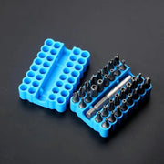 2 Piece Bit Holder Set With 32 Hole Hex Shank Organizers For Screwdriver Bits And Drill Bits 6.35mm Storage Box
