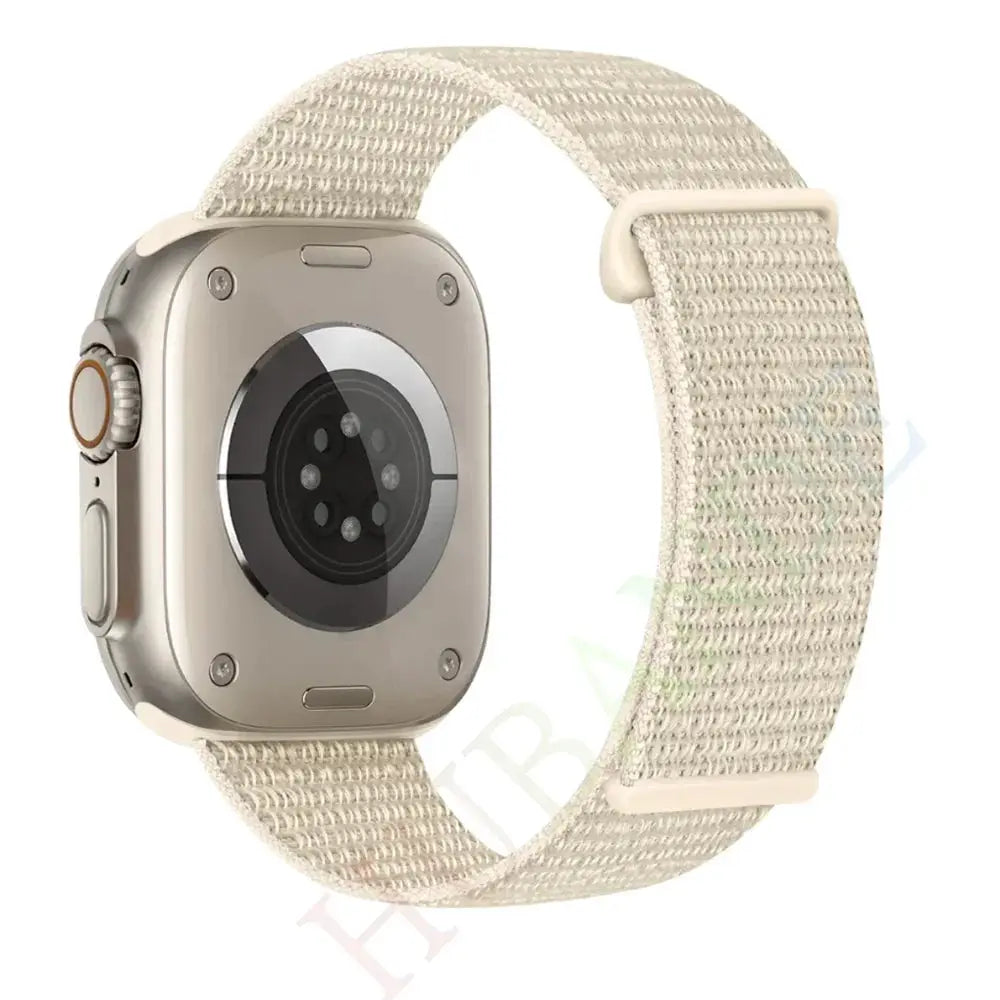 Nylon Strap for Apple Watch 10 42mm 46mm Ultra 2 49mm Breathable Replacement Wristband for IWatch 9 8 7 6 5 4 3SE 45mm 41mm 44mm