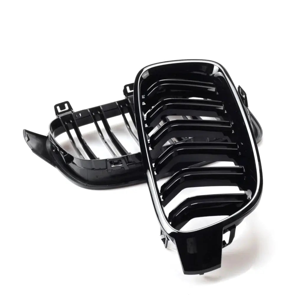 BMW 3 Series kidney grille set, 2-piece gloss black front bumper grills for F30/F31/F35/F80 2012–2019