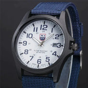 XINEW Mens Nylon Band Quartz Sports Watch With Date Display Casual Everyday Timepiece