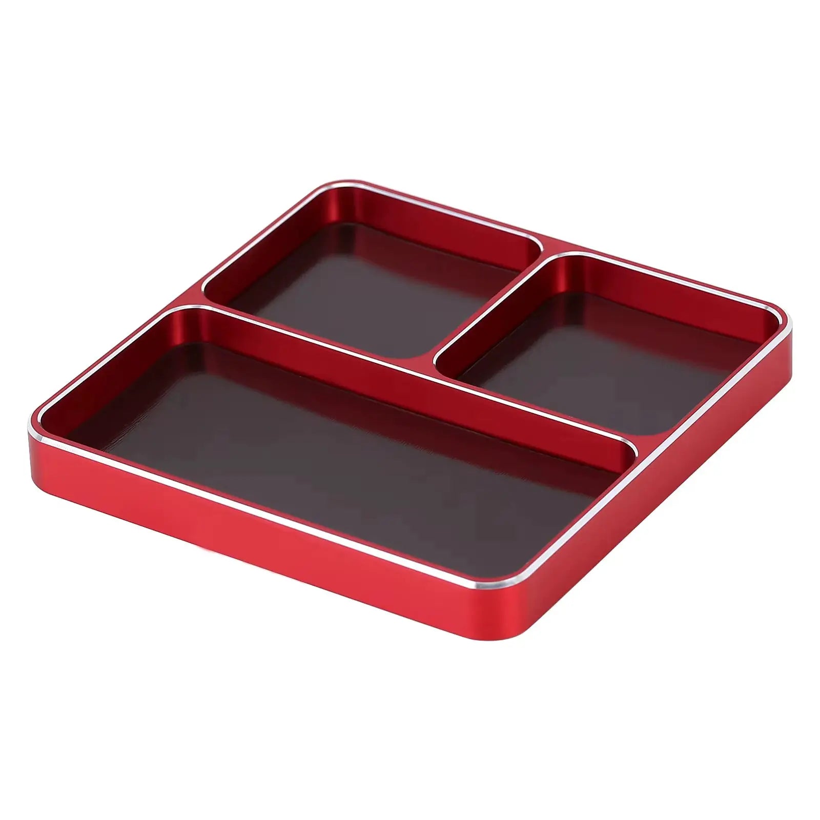 CNC Aluminium Magnetic Screw Tray 98x98x11mm For RC Car Boat Airplane Models Nut And Gasket Storage Tool