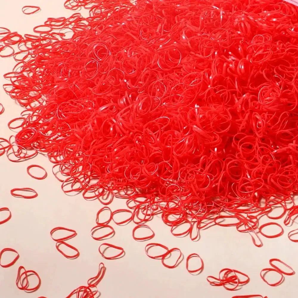 Colorful Disposable Rubber Band Hair Ties For Girls Bulk Pack 500 1000 2000 Pcs Ponytail Holders Kids Hair Accessories