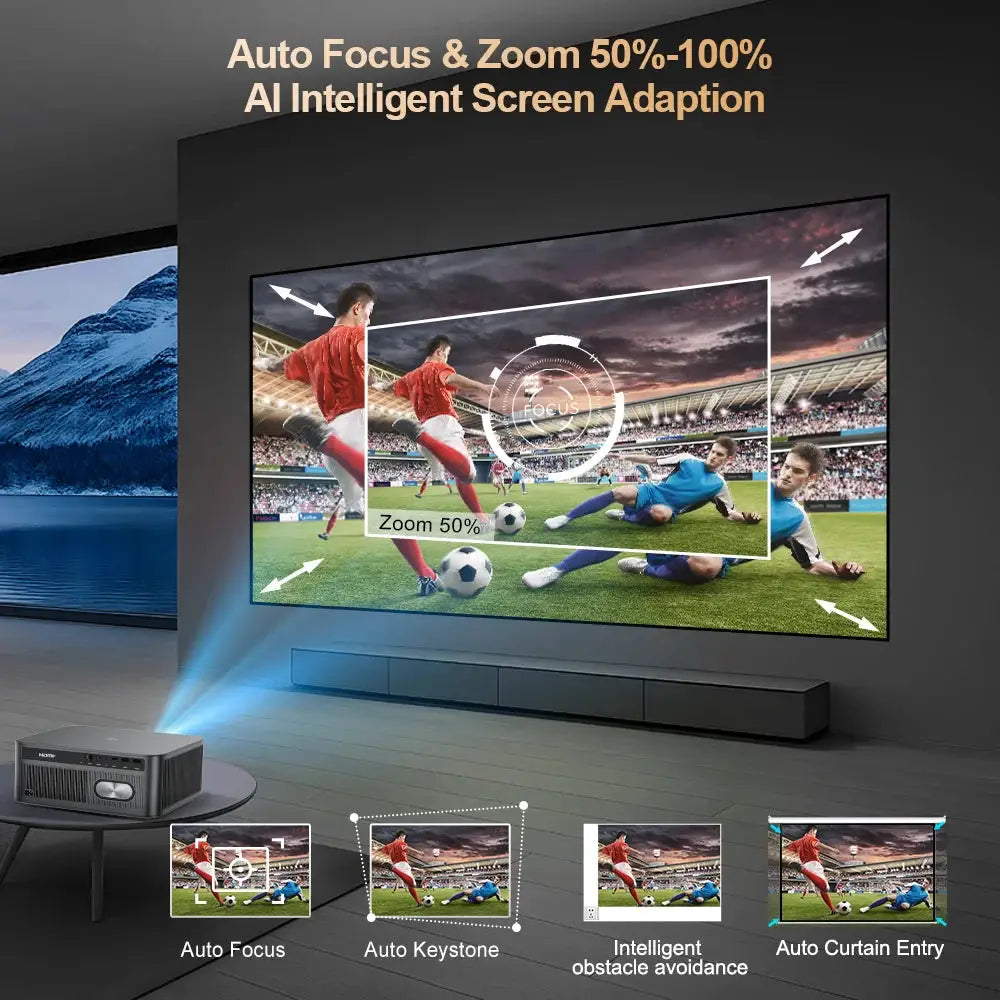 ThundeaL TD98Pro 3000 ANSI 4K Projector Android WiFi Portable Theater