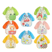 Waterproof EVA Full Sleeve Baby Bibs For Kids Long Sleeve Feeding Smock Apron Eating Breastplate Infant Clothing