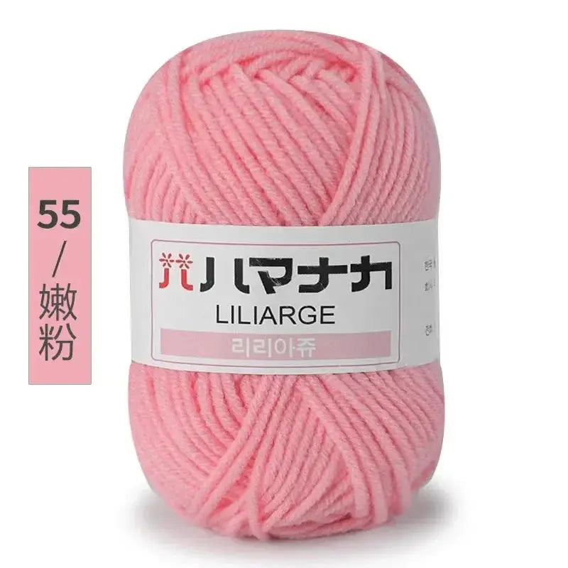 Milk Sweet Soft Cotton Baby Yarn Bamboo Blend Velvet Thick Wool For Hand Knitting And Crochet DIY Sweaters