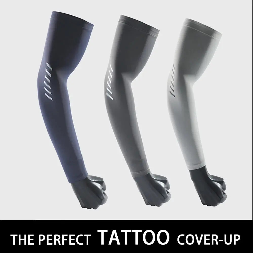 Men's Ice Silk Sunscreen Sleeves For Summer UV Protection Driving And Cycling Outdoor Arm Covers