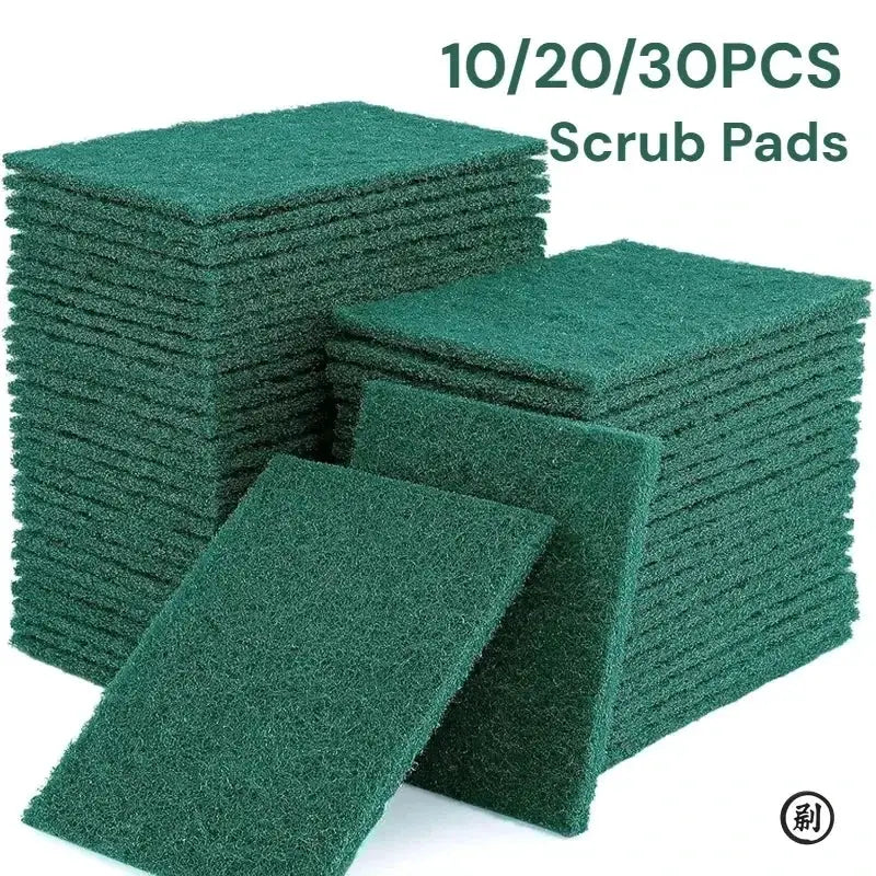 Grit Free Scrub Pads 10 And 30 Pack Scratch Free For Nonstick Pans Multipurpose Reusable Kitchen Sponges For Dishes