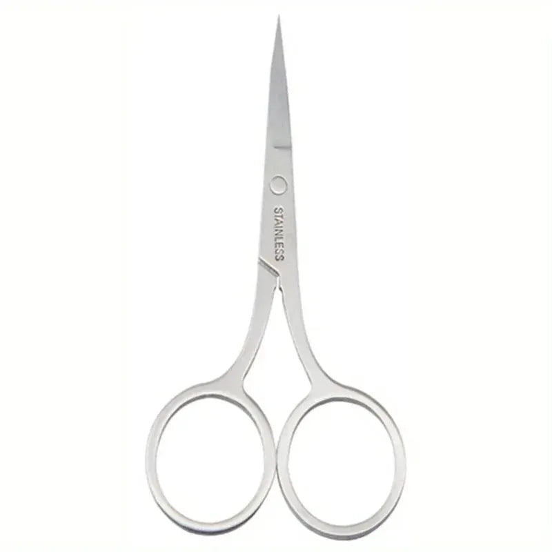 GlamPro Multi Function Nail Art Scissors For Brows Lashes And Nails Precision Stainless Steel Grooming Shears
