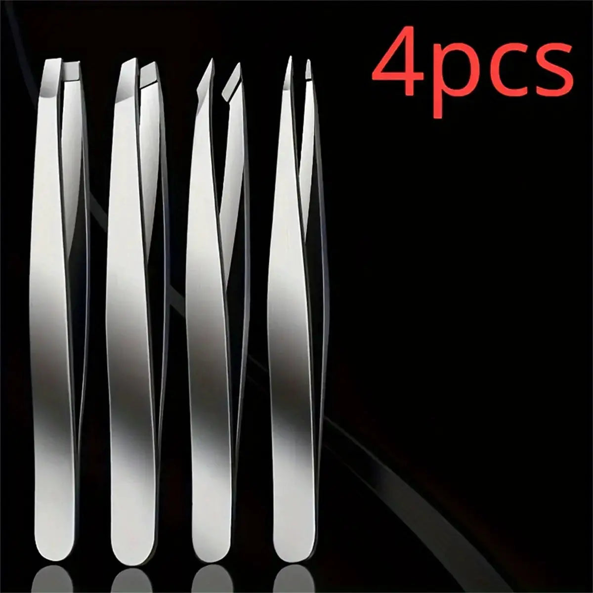 OLOEY 4 Piece Professional Eyebrow Hair Removal Tweezers Set Stainless Steel For Effortless And Precise Grooming