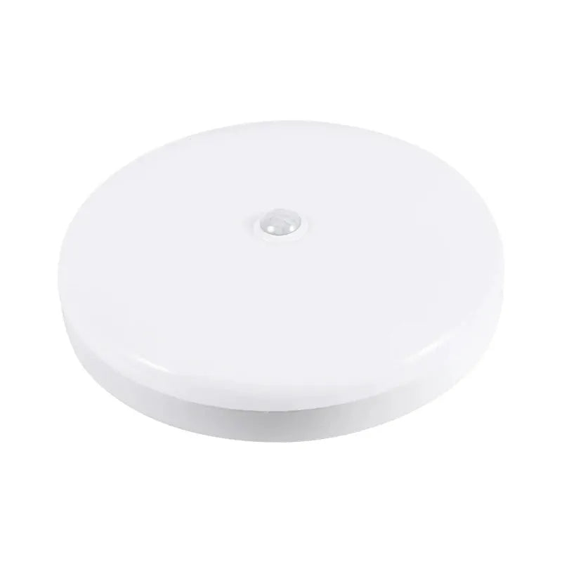 Motion sensor LED ceiling lamp, white round fixture by Simples Market