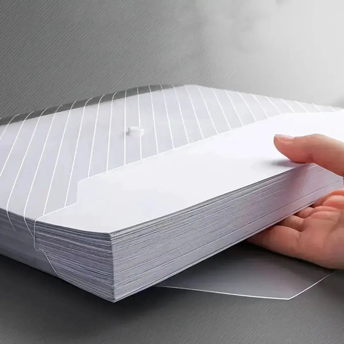 10 Pcs A4 Transparent File Bags For Documents And Stationery Storage Waterproof PP Plastic Folders