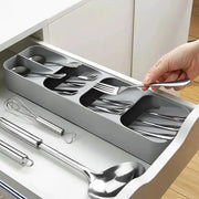 Multi Purpose Cutlery Storage Tray For Kitchen Drawer With Compartmentalized Organizer For Forks Spoons And Utensils