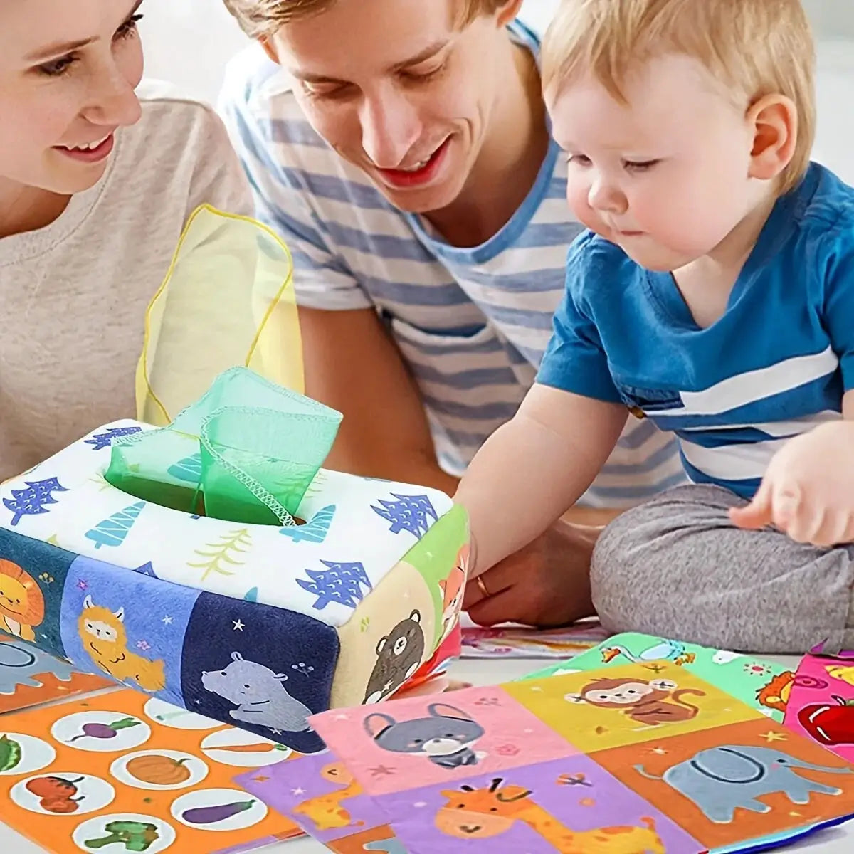 Montessori Magic Tissue Box Toy For Babies And Kids Educational Sensory Busy Board For Finger Dexterity Development