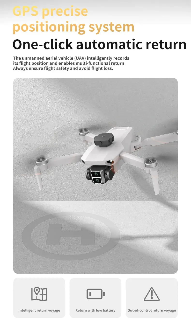 L106-1PRO GPS drone with white body and front-mounted camera quadcopter