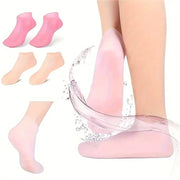 1 Pair Silicone Gel Moisturizing Foot Socks For Dry Cracked Feet With Soothing Massage Pedicure Care