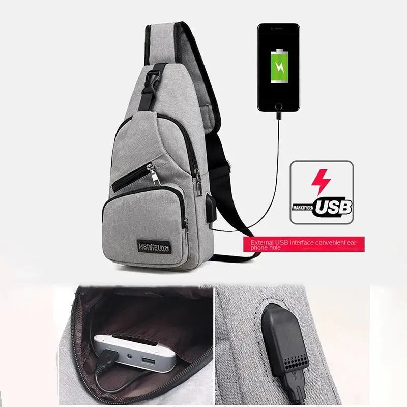 Fashion Casual Men’s Crossbody Messenger Bag - Simples Market