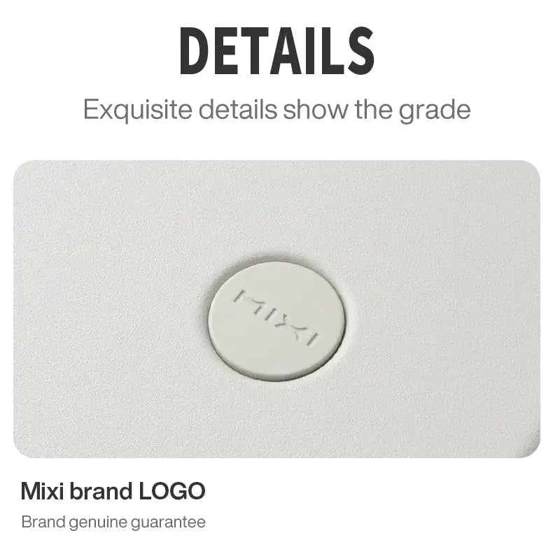 Mixi aluminum-frame carry-on suitcase close-up with Mixi logo cap