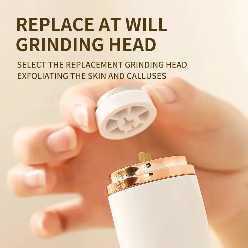 Replacement grinding head for HOMEFISH electric foot grinder; white plastic head with star-shaped holes