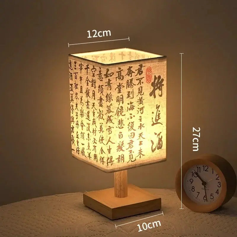 LumaNest LED Table Lamp With Fabric Lampshade Dimmable Night Light For Bedroom And Desk