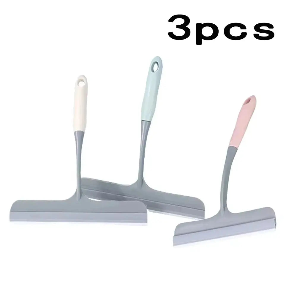 Simples Market silicone scraper wiper 3-pack with pastel handles for windows, glass and showers