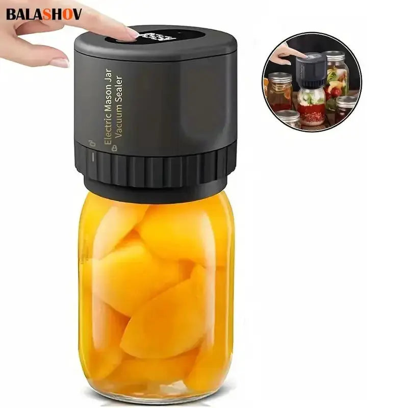 Cordless Electric Mason Jar Vacuum Sealer Kit For Wide Mouth Jars Ideal For Fermentation And Food Preservation