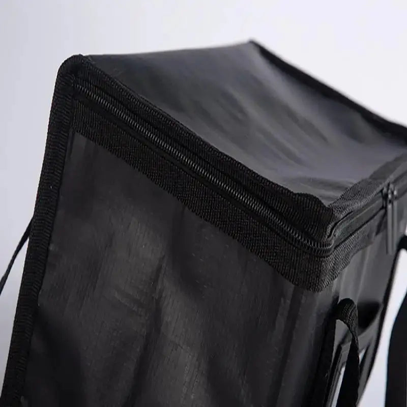 Portable large insulated food delivery bag, black Simples Market thermal cooler for pizza takeout
