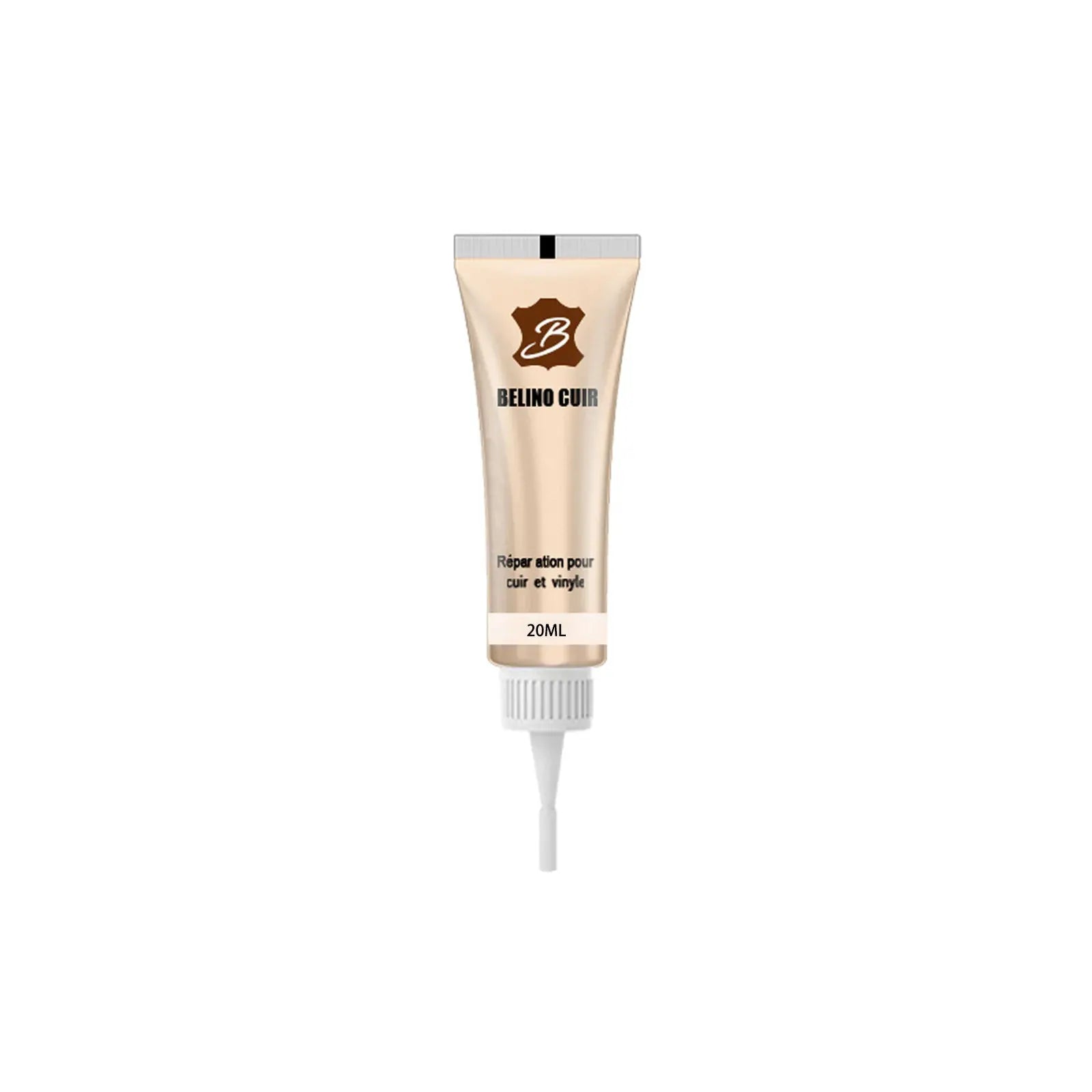 Leather repair paste Belino Cuir 20ml beige tube for car seats and sofas by Simples Market.