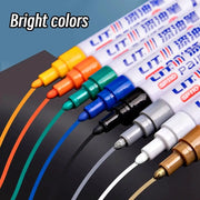 Permanent paint markers 10-pack with 3mm tips in bright colors by Simples Market