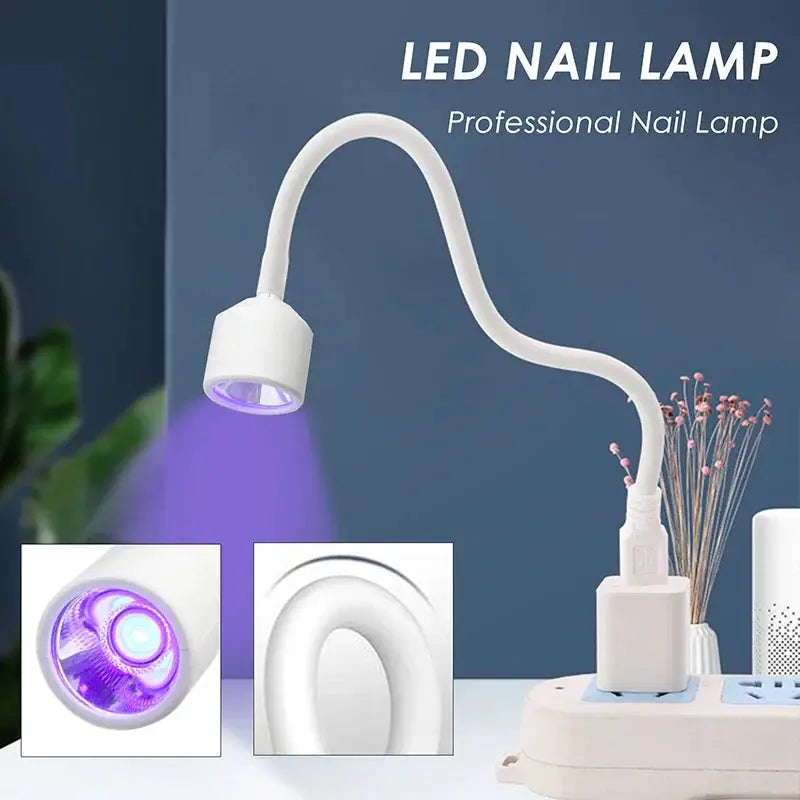 Mini Nail Dryer UV LED Nail Lamp Foldable USB C Nail Gel Polish Quick Dry Nail Art Dryer Manicure Tool