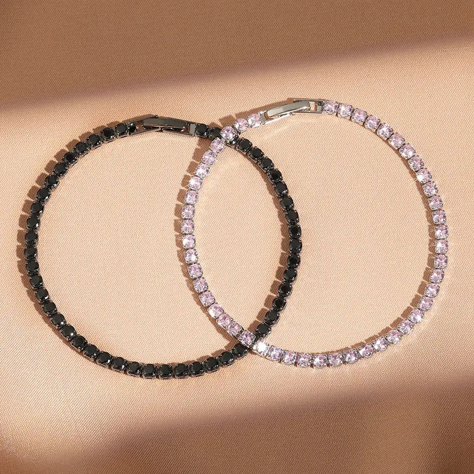 Elegant Zirconia Tennis Bracelet For Women With Crystal Charm Designer Thin Chain For Wedding Jewelry