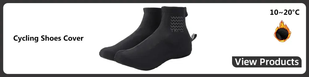 Pair of black cycling shoe covers, sock-style, two covers shown.