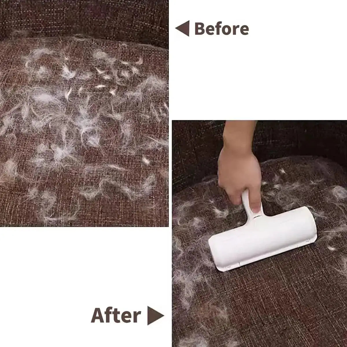 Pet Hair Remover Roller With Self Cleaning Base For Dog And Cat Fur Removal On Furniture