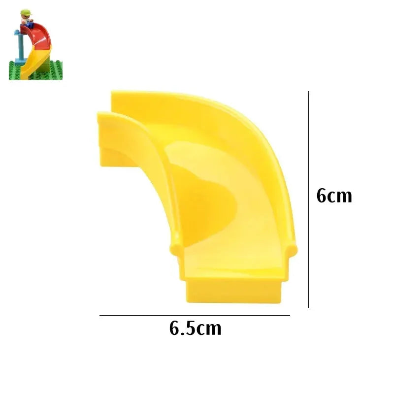 Big Building Blocks Duplo Compatible Large Brick Ferris Wheel Seesaw Slide Swing Educational Toy For Kids