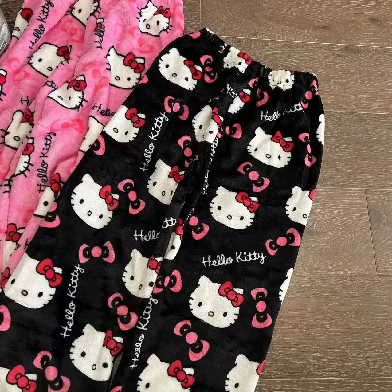 Hello Kitty Pajama Pants For Women Cozy Winter Ankle Length Sleepwear With Anime Cartoon Print