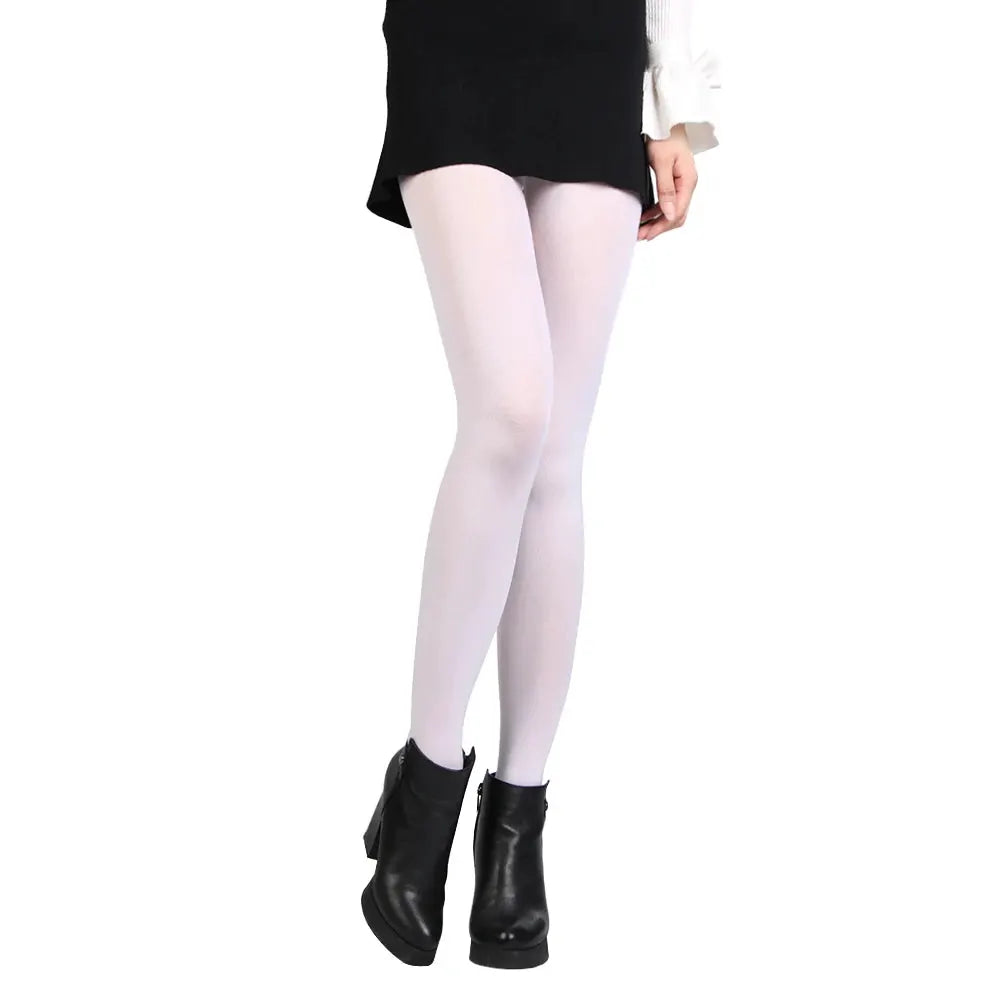Women Black Opaque Tights 120D Seamless Pantyhose Winter Warm Nylon Stockings Footed Thick